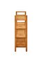 Shoe Rack with 4 Shelves 100x27x80 cm Solid Oak Wood - 2