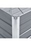 Garden Raised Bed Galvanised Steel 320x80x45 cm Grey - 4