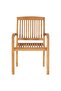 Stacking Garden Chairs with Cushions 6 pcs Solid Teak Wood - 5