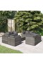 9 Piece Garden Lounge Set with Cushions Poly Rattan Grey