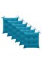 Garden Chairs with Light Blue Cushions 6 pcs Solid Teak Wood - 7