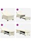 Sofa Bed Cream 194 x 67 x 82 cm Velvet - 8