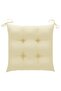 Garden Chairs with Cream White Cushions 6 pcs Solid Teak Wood - 8