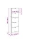Shoe Cabinet Black 59x17x169 cm Engineered Wood - 3