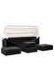 Garden Lounge Bed with Roof Black Poly Rattan - 4