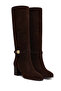 Women's Brown Buckle Suede Leather Boots 25Wfd163510 - 2