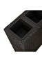 Garden Raised Bed with 4 Pots Poly Rattan Black - 5