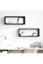 Wall Cube Shelf 2 pcs Black 60x15x23 cm Engineered Wood