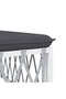 7 Piece Garden Lounge Set with Cushions White Steel - 6
