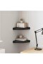 Floating Corner Shelves 2 pcs Black 25x25x3.8 cm MDF