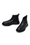 Men's Black Leather Chelsea Boots 25Wfd702018 - 4