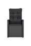 9 Piece Outdoor Dining Set with Cushions Poly Rattan Black - 4