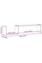 Wall Shelf 2 pcs Black 100x15x20 cm Engineered Wood - 3