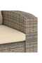 Garden Reclining Chair with Cushions Light Brown Poly Rattan - 8