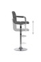 Bar Stool Light Grey Fabric - 5