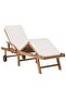 Sun Loungers with Cushions 2 pcs Solid Teak Wood Cream - 7