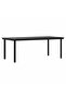 Garden Dining Table Black 200x100x74 cm Steel and Glass - 6