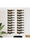 Wall-mounted Wine Racks for 20 Bottles 2 pcs Black Metal