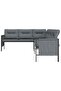 Garden Corner Sofa Anthracite Steel and Textilene - 2
