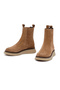 Women's Camel Thick Soled Suede Leather Chelsea Boots 25Wfd511410 - 3
