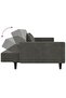 2-Seater Sofa Bed with Two Pillows Dark Grey Velvet - 6