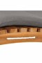 Folding Sun Lounger with Dark Grey Cushion Solid Teak Wood - 5