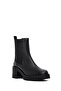 Women's Black Thick Heeled Chelsea Boots 25Wfe251618 - 8