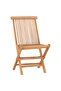 5 Piece Folding Outdoor Dining Set Solid Teak Wood - 8