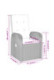 7 Piece Garden Dining Set with Cushions Grey - 3