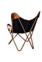 Butterfly Chair Brown and White Real Cowhide Leather - 8