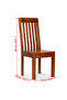 Dining Chairs 2 pcs Solid Wood with Honey Finish Modern - 3