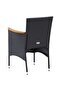 9 Piece Garden Dining Set with Cushions Poly Rattan Black - 8