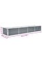 Garden Raised Bed Galvanised Steel 320x80x45 cm Grey - 3