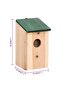 Bird Houses 4 pcs Wood 12x12x22 cm - 3