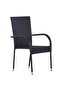 5 Piece Garden Dining Set Black - 2