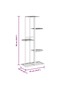 5-Floor Flower Stand 43x22x98 cm Black Metal - 3