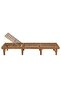 Folding Sun Lounger Solid Acacia Wood - 4
