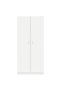 Wardrobe White 90x52x200 cm Engineered Wood - 5