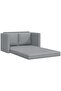 Floor Sofa Bed 2-in-1 Light Grey 112x174x55 cm Fabric - 2
