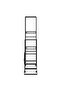Flower Stand with Wheel 94.5x25x92.5 cm Black Metal - 4