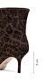 Women's Leopard Print Thin Heeled Leather Boots 25Wfd4912W2 - 2