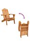 Garden Adirondack Chair Solid Acacia Wood - 6