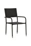 5 Piece Outdoor Dining Set Poly Rattan Black - 2