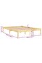 Bed Frame without Mattress Solid Wood King Size - 7