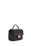 Women's Black Long Strap Quilted Mini Crossbody Bag 26Pbd2003Kp - 7