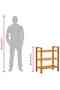 Shoe Rack with 4 Shelves 50x27x80 cm Solid Oak Wood - 6