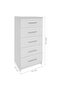 Tall Chest of Drawers Engineered Wood 41x35x106 cm White - 5