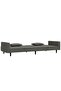2-Seater Sofa Bed with Two Pillows Dark Grey Velvet - 2