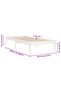 810003 Bed Frame without Mattress White Solid Wood 90x200 cm - 7