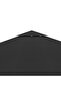 2-Tier Gazebo Top Cover 310 g/m² 3x3 m Black - 4